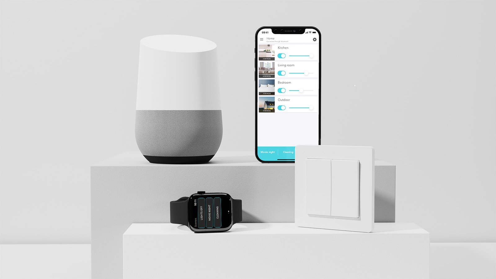 Plejd bediening via App en Google Home